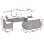 Garden sofa set 8 pieces and gray synthetic rattan cushions by , Garden sets - Ref: Foro24-3253979, Price: 601,90 €, Discount: %
