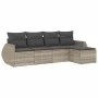 Garden sofa set and cushions 5 pieces light gray synthetic rattan by , Garden sets - Ref: Foro24-3253629, Price: 351,71 €, Di...