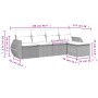 Garden sofa set and cushions 5 pieces light gray synthetic rattan by , Garden sets - Ref: Foro24-3253629, Price: 334,90 €, Di...