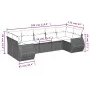 7-piece garden sofa set with light gray PE rattan cushions by , Garden sets - Ref: Foro24-3254129, Price: 546,63 €, Discount: %