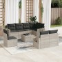 Gartenmöbel-Set 9-teilig mit Kissen aus hellem grauem Kunst-Rattan. von , Gartensets - Ref: Foro24-3252789, Preis: 634,80 €, ...
