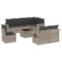 Garden furniture set 9 pieces and light gray synthetic rattan cushions by , Garden sets - Ref: Foro24-3252789, Price: 658,17 ...