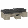 Garden sofa set 8 pieces and gray synthetic rattan cushions by , Garden sets - Ref: Foro24-3254679, Price: 574,59 €, Discount: %