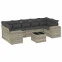 Garden sofa set 8 pieces and gray synthetic rattan cushions by , Garden sets - Ref: Foro24-3254679, Price: 599,58 €, Discount: %