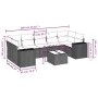 Garden sofa set 8 pieces and gray synthetic rattan cushions by , Garden sets - Ref: Foro24-3254679, Price: 599,58 €, Discount: %