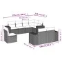 Garden sofa set 8 pieces and gray synthetic rattan cushions by , Garden sets - Ref: Foro24-3255179, Price: 641,14 €, Discount: %