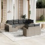 Set sofás jardín 10 pzas con cojines ratán sintético gris claro de , Conjuntos de jardín - Ref: Foro24-3266242, Precio: 592,36 €