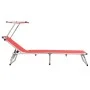 Folding sun loungers with 2 pcs aluminum and red textilene roof by vidaXL, Loungers - Ref: Foro24-312459, Price: 234,69 €, Di...
