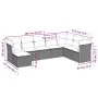 Garden sofa set 8 pieces and gray synthetic rattan cushions by , Garden sets - Ref: Foro24-3218052, Price: 550,03 €, Discount: %