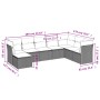 Gartensofagarnitur 8-teilig mit grauen Polstern aus synthetischem Rattan von , Gartensets - Ref: Foro24-3218052, Preis: 539,0...