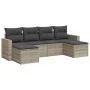 Garden sofa set 6 pieces and gray synthetic rattan cushions by , Modular outdoor sofas - Ref: Foro24-3251659, Price: 390,27 €...