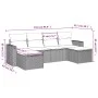 Garden sofa set 6 pieces and gray synthetic rattan cushions by , Modular outdoor sofas - Ref: Foro24-3251659, Price: 390,27 €...
