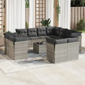 Gartensofagarnitur 12-teilig mit grauen Polstern aus synthetischem Rattan. von , Gartensets - Ref: Foro24-3218522, Preis: 921...