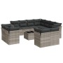 Gartensofagarnitur 12-teilig mit grauen Polstern aus synthetischem Rattan. von , Gartensets - Ref: Foro24-3218522, Preis: 888...