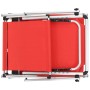 Klappbare Sonnenliegen mit 2 Stück Aluminium und rotem Textilene-Dach von vidaXL, Liegen - Ref: Foro24-312459, Preis: 239,36 ...