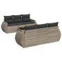 7-piece garden sofa set with light gray PE rattan cushions by , Garden sets - Ref: Foro24-3253449, Price: 531,66 €, Discount: %