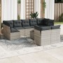 Gartensofa-Set, 10-teilig, mit Kissen, aus hellem grauen Kunststoff-Rattan. von , Gartensets - Ref: Foro24-3218162, Preis: 66...