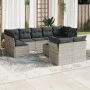 Set of 10-piece garden sofas with light gray synthetic rattan cushions by , Garden sets - Ref: Foro24-3218162, Price: 676,20 ...