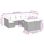 Gartensofa-Set, 10-teilig, mit Kissen, aus hellem grauen Kunststoff-Rattan. von , Gartensets - Ref: Foro24-3218162, Preis: 66...