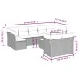 Set of 10-piece garden sofas with light gray synthetic rattan cushions by , Garden sets - Ref: Foro24-3218162, Price: 676,20 ...