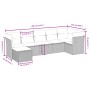 Set de sofás de jardín 7 pzas con cojines ratán PE gris claro de , Conjuntos de jardín - Ref: Foro24-3263198, Precio: 489,41 ...
