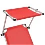 Folding sun loungers with 2 pcs aluminum and red textilene roof by vidaXL, Loungers - Ref: Foro24-312459, Price: 234,69 €, Di...