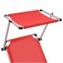 Klappbare Sonnenliegen mit 2 Stück Aluminium und rotem Textilene-Dach von vidaXL, Liegen - Ref: Foro24-312459, Preis: 239,36 ...
