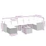 Garden sofa set 8 pieces and gray synthetic rattan cushions by , Garden sets - Ref: Foro24-3263518, Price: 525,64 €, Discount: %