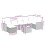 Gartensofagarnitur 8-teilig mit grauen Polstern aus synthetischem Rattan von , Gartensets - Ref: Foro24-3263518, Preis: 534,9...