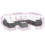 Garden sofa set 8 pieces and gray synthetic rattan cushions by , Garden sets - Ref: Foro24-3254099, Price: 553,95 €, Discount: %