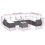 Garden sofa set 8 pieces and gray synthetic rattan cushions by , Garden sets - Ref: Foro24-3254099, Price: 572,75 €, Discount: %