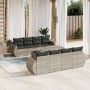 Gartenmöbel-Set 9-teilig mit Kissen aus hellem grauem Kunst-Rattan. von , Gartensets - Ref: Foro24-3253489, Preis: 697,12 €, ...
