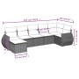 Gartensofa-Set, 7-teilig, mit Kissen, aus hellem grauem PE-Rattan. von , Gartensets - Ref: Foro24-3254019, Preis: 505,09 €, R...