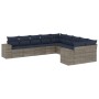 Set of 10-piece garden sofas with light gray synthetic rattan cushions by , Garden sets - Ref: Foro24-3255449, Price: 707,39 ...