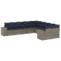 Set of 10-piece garden sofas with light gray synthetic rattan cushions by , Garden sets - Ref: Foro24-3255449, Price: 724,41 ...
