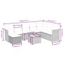 Garden furniture set 9 pieces and light gray synthetic rattan cushions by , Garden sets - Ref: Foro24-3263288, Price: 597,10 ...