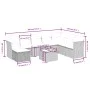 Garden furniture set 9 pieces and light gray synthetic rattan cushions by , Garden sets - Ref: Foro24-3263288, Price: 598,43 ...