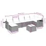 Garden sofa set 8 pieces and gray synthetic rattan cushions by , Garden sets - Ref: Foro24-3263828, Price: 531,02 €, Discount: %