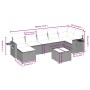 Gartensofagarnitur 8-teilig mit grauen Polstern aus synthetischem Rattan von , Gartensets - Ref: Foro24-3263828, Preis: 541,5...