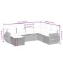 7-piece garden sofa set with light gray PE rattan cushions by , Garden sets - Ref: Foro24-3264148, Price: 498,13 €, Discount: %