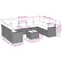 Set of 10-piece garden sofas with light gray synthetic rattan cushions by , Garden sets - Ref: Foro24-3219402, Price: 655,76 ...