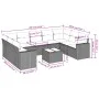Set of 10-piece garden sofas with light gray synthetic rattan cushions by , Garden sets - Ref: Foro24-3219402, Price: 668,79 ...