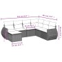 7-piece garden sofa set with light gray PE rattan cushions by , Modular outdoor sofas - Ref: Foro24-3221701, Price: 500,52 €,...