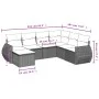 7-piece garden sofa set with light gray PE rattan cushions by , Modular outdoor sofas - Ref: Foro24-3221701, Price: 492,08 €,...