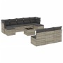 Set de sofás de jardín 11 pzas y cojines ratán sintético gris by , Garden sets - Ref: Foro24-3218302, Price: 687,40 €, Discou...