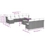Set de sofás de jardín 11 pzas y cojines ratán sintético gris by , Garden sets - Ref: Foro24-3218302, Price: 687,40 €, Discou...