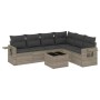 Gartensofa-Set, 7-teilig, mit Kissen, aus hellem grauem PE-Rattan. von , Gartensets - Ref: Foro24-3220221, Preis: 486,88 €, R...