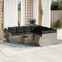 Garden furniture set 9 pieces and light gray synthetic rattan cushions by , Garden sets - Ref: Foro24-3221161, Price: 616,54 ...