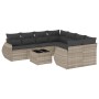Garden furniture set 9 pieces and light gray synthetic rattan cushions by , Garden sets - Ref: Foro24-3221161, Price: 616,54 ...
