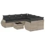 Garden furniture set 9 pieces and light gray synthetic rattan cushions by , Garden sets - Ref: Foro24-3221161, Price: 639,69 ...